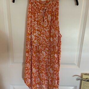 Jane and Delancey Orange Floral Tank Top